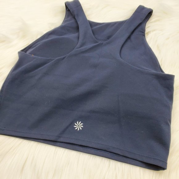 NWT Athleta Navy Conscious Crop Sports Bra - Picture 6 of 7